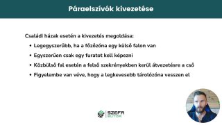 Páraelszívó kivezetése